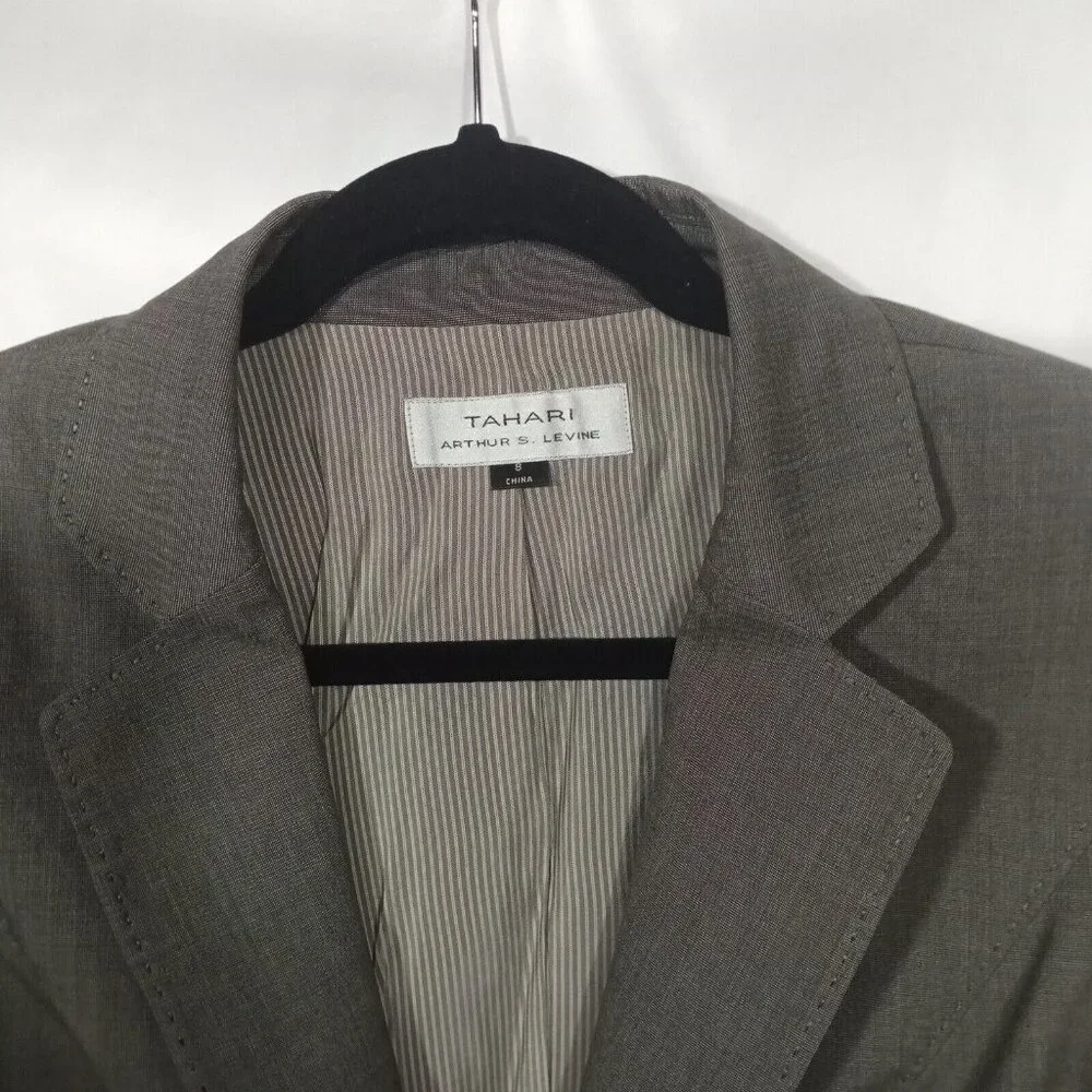 Tahari Arthur S Levine Jacket Womens 8 Old Money Blazer Classic Corp Workwear